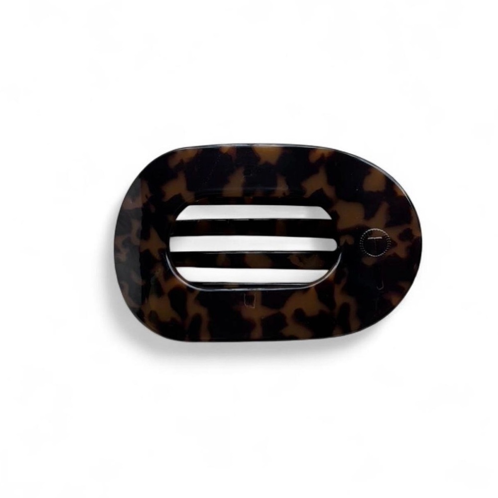 Teleties Tortoise Large Flat Round Clip